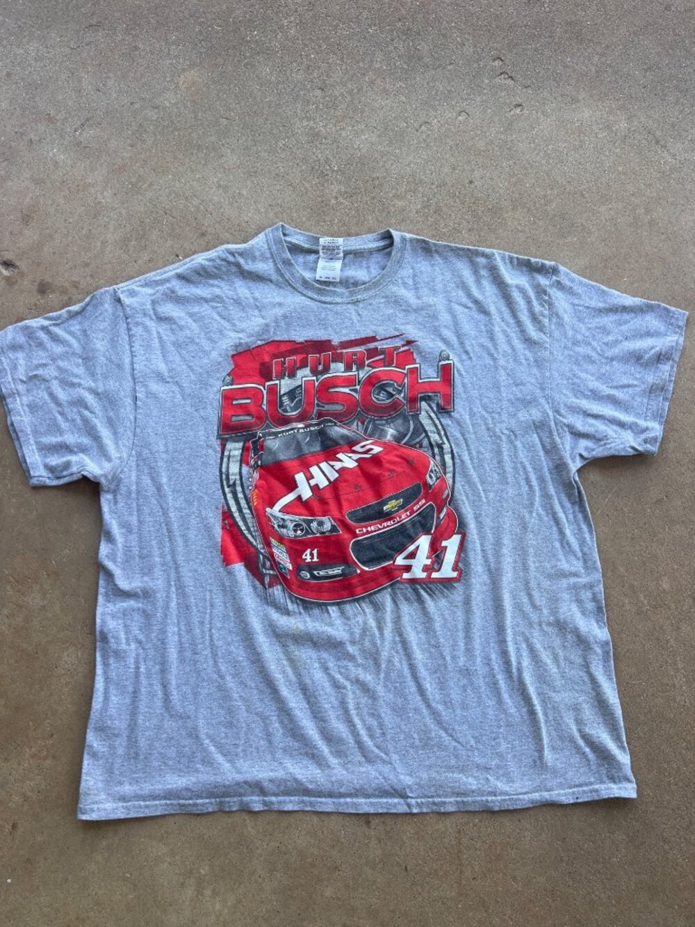 Vintage Kurt Busch Haas Automation #41 Graphic T-Shirt 2XL NASCAR K3